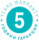 5 years warranty image